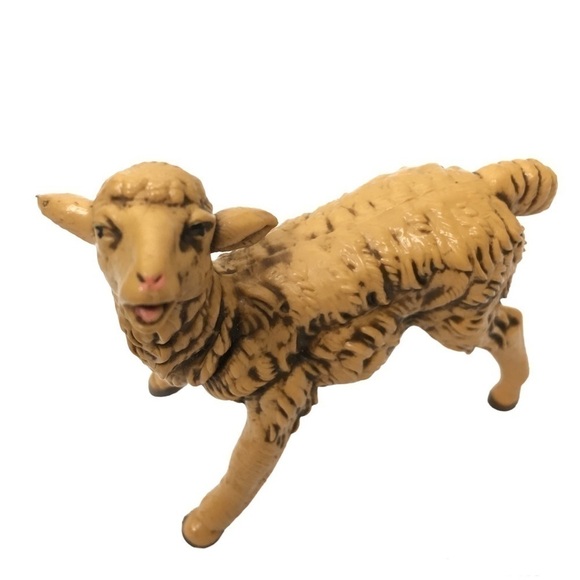 FONTANINI Nativity Sheep Figurines Laying Standing Italy #40 Set of 2 Vintage - Picture 5 of 11